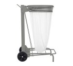 Support de sacs poubelles roulant 50 Litres Collecroule Rossignol, gris