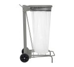 Support de sacs poubelles roulant  à pédale 110 Litres Collecroule Rossignol