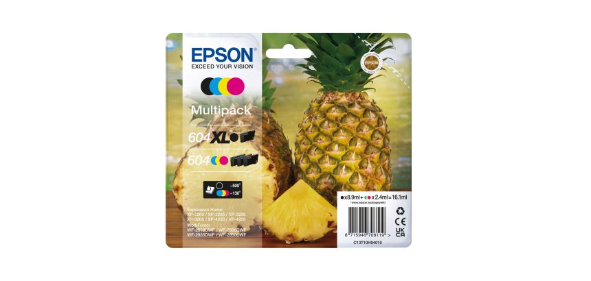 Epson 604XL Pack 4 cartouches noire + couleurs pour imprimante jet d'encre