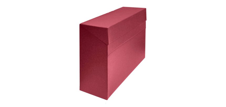 Caja de transferencia Milskin A4 fondo normal lomo 11 cm rojo
