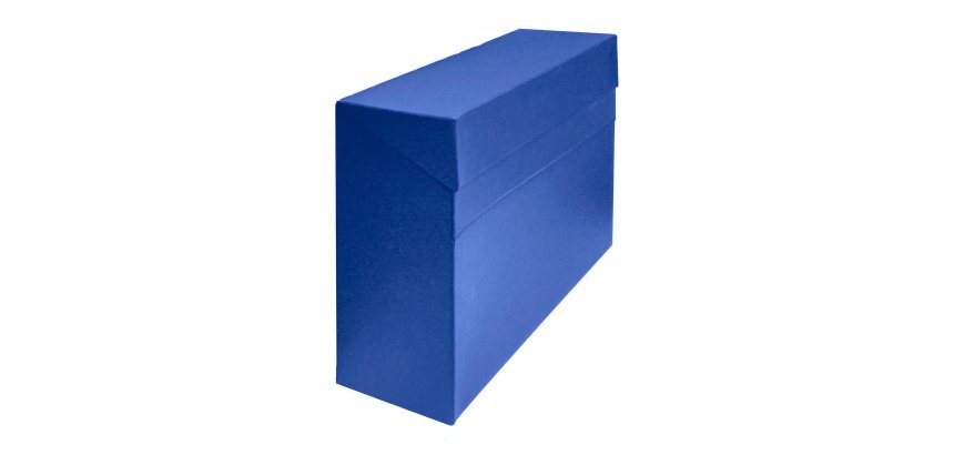 Caja de transferencia Milskin A4 fondo normal lomo 11 cm azul