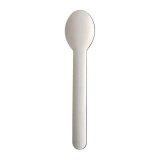 Cuillère en papier blanc - Lot de 100