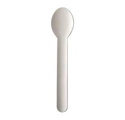 Cuillère en papier blanc - Lot de 100