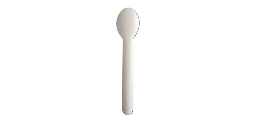 Cuillère en papier blanc - Lot de 100