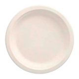 Assiette en canne à sucre Ø 18 cm, blanche - Lot de 50