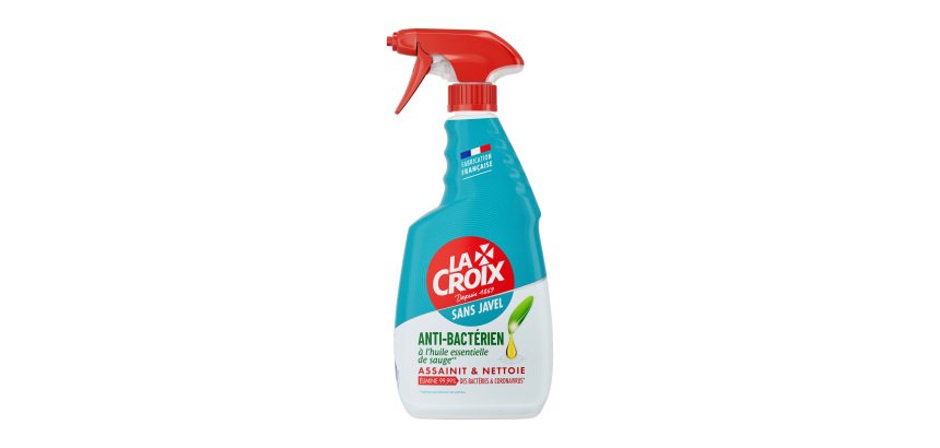Nettoyant anti bactérien sans javel La Croix huile essentielle de sauge - Spray de 500 ml