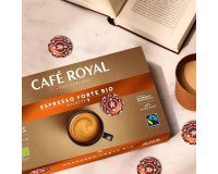 Capsule de café Café Royal Professionnel Espresso Forte Bio - Boîte de 50 - Compatible Nespresso Professionnel