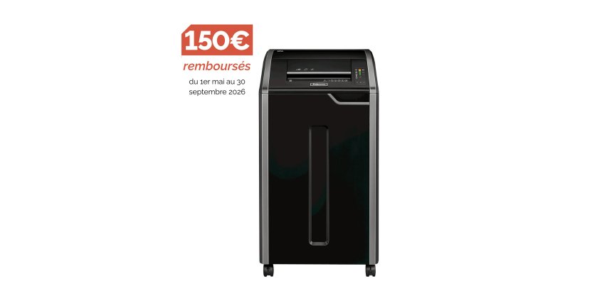 Destructeur Powershred Fellowes 425Ci - coupe croisée