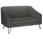 Canapé Evazion, 2 places, pieds métal, tissu