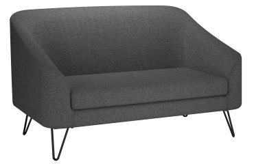 Canapé Evazion, 2 places, pieds métal, tissu