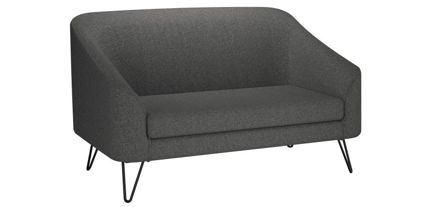 Canapé Evazion, 2 places, pieds métal, tissu