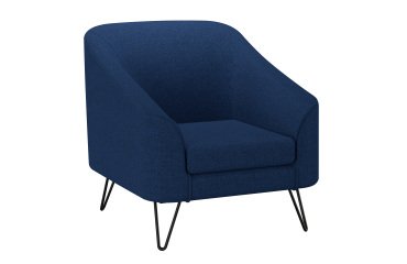 Fauteuil Evazion - revêtement tissu - pieds métal - 1 place