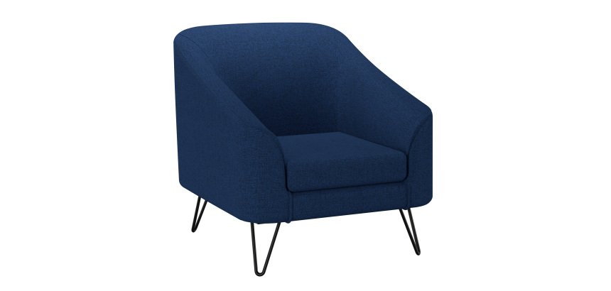 Fauteuil 1 place Evazion - pieds métal revêtement tissu step
