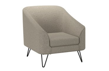 Fauteuil Evazion - revêtement tissu - pieds métal - 1 place