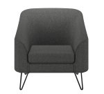 Fauteuil Evazion, 1 place, pieds métal, tissu