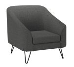 Fauteuil Evazion, 1 place, pieds métal, tissu