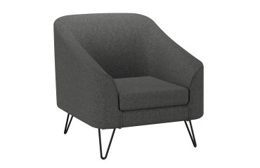 Fauteuil Evazion - revêtement tissu - pieds métal - 1 place