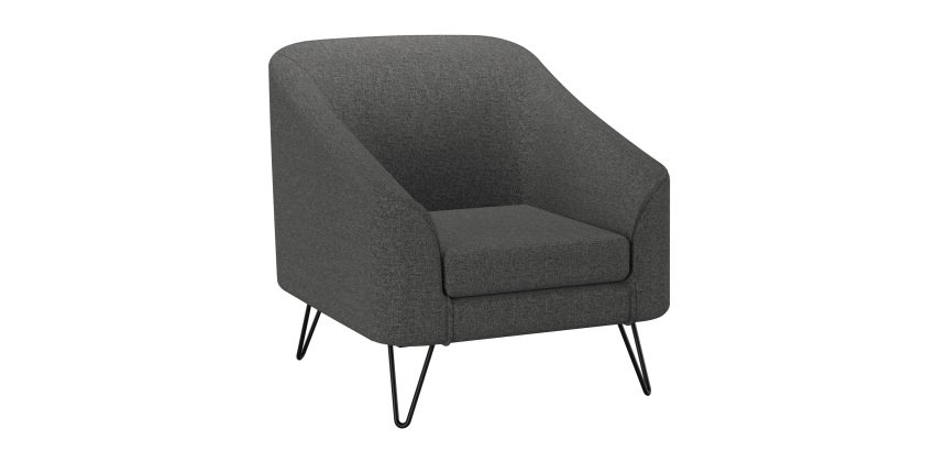 Fauteuil Evazion, 1 place, pieds métal, tissu