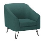 Fauteuil Evazion - revêtement tissu - pieds métal - 1 place
