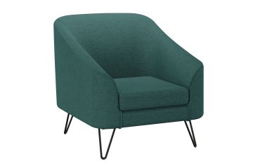 Fauteuil Evazion - revêtement tissu - pieds métal - 1 place