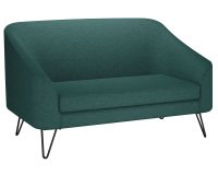 Canapé Evazion, 2 places, pieds métal, tissu Vert