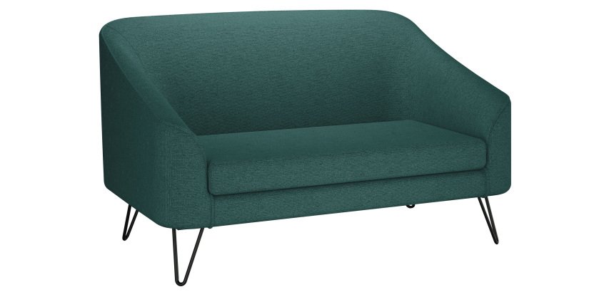 Canapé Evazion, 2 places, pieds métal, tissu