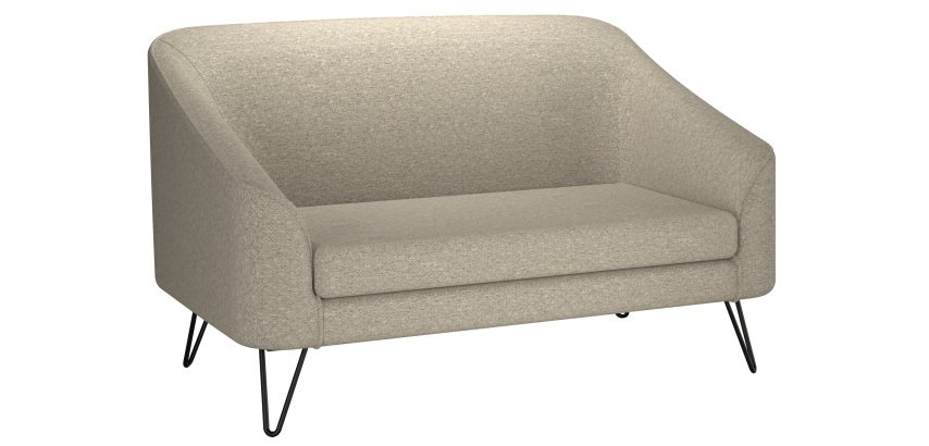 Fauteuil 2 places Evazion - pieds métal revêtement tissu noma