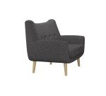 Canapé 2 places Luze - pieds bois revêtement tissu step