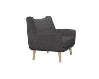 Canapé 2 places Luze - pieds bois revêtement tissu step
