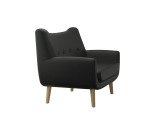 Canapé Luze 2 places - pieds métal revêtement simili cuir anthracite