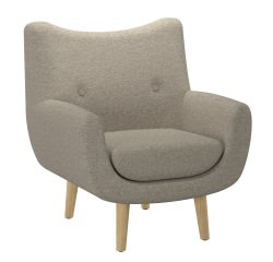 Fauteuil Luze 1 place - pieds bois revêtement tissu Noma