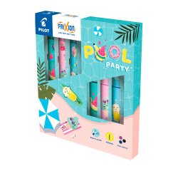 Pilot FriXion Ball en Clicker Poll Party rollerpen - Set van 6