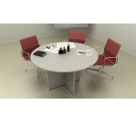 Tavolo riunioni rotondo diametro 120 cm con gambe a croce