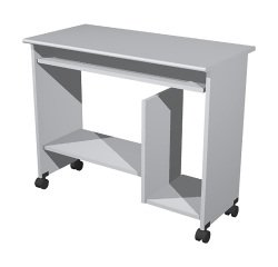 Scrivania portacomputer bordo soft lato utilizzatore l 92 x p 45 x h 76