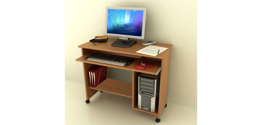 Scrivania portacomputer bordo soft lato utilizzatore l 92 x p 45 x h 76