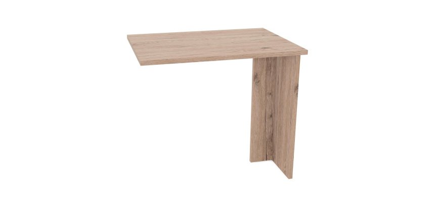 Allungo per scrivania Lione gambe a pannello l 80 x p 60 x h 72 cm
