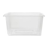 Boîte de rangement Whitefurze Stack & Store Medium 32 litres sans couvercle, transparente