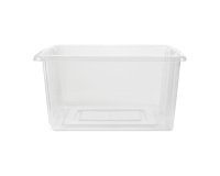 Boîte de rangement Whitefurze Stack & Store Medium 32 litres sans couvercle, transparente