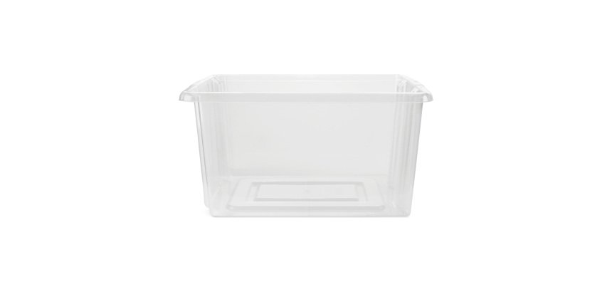 Whitefurze Stack & Store Medium storage box 32 liters without lid, transparent