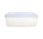 Whitefurze vershouddoos rechthoekig 2 L, transparant met wit deksel