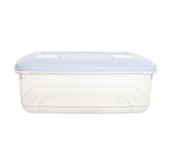 Whitefurze Frischhaltebox rechteckig 2 Liter, transparent mit weißem Deckel