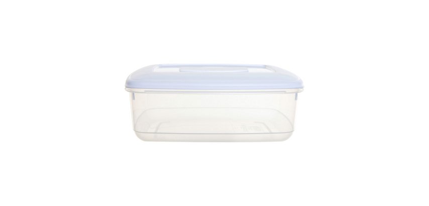 Whitefurze rectangular storage container 3 liters, transparent with white lid