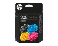 HP 308 (6L6S6UE) Pack de 2 cartuchos originales (negro + tricolor) 120 páginas