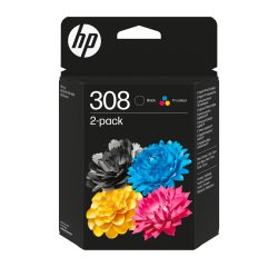HP 308 (6L6S6UE) Pack de 2 cartuchos originales (negro + tricolor) 120 páginas