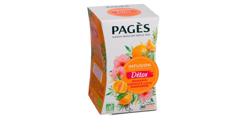 Bio-Detox-Aufguss Pagès - Schachtel mit 20 Beuteln