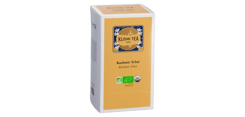 Thé noir Kashmir Tchaï Bio Kusmi Tea - Boîte de 25 sachets