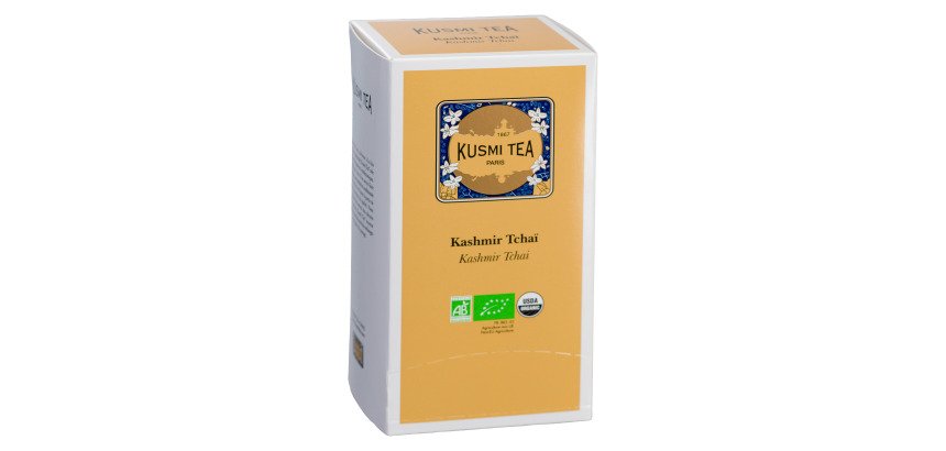 Thé noir Kashmir Tchaï Bio Kusmi Tea - Boîte de 25 sachets