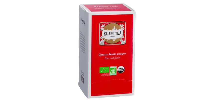 Thé noir Quatre Fruits Rouges Bio Kusmi Tea - Boîte de 25 sachets