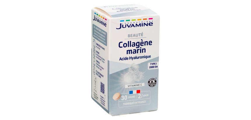 Voedingssupplement Juvamine Mariene Collageen en Hyaluronzuur - Doos van 60 tabletten