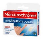 Pansements transparents Mercurochrome Spécial doigts - Boîte de 8